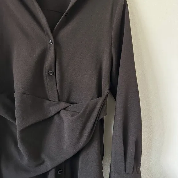 Zara Brown Button-Down Dress - Size XS