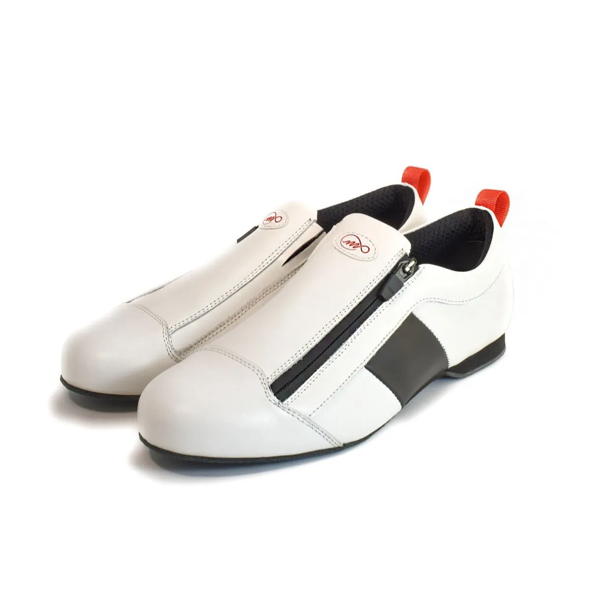 Zipper / White Leather